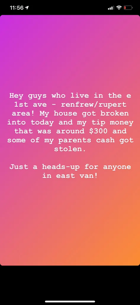 THIEF IN EAST VAN AREA photo 1