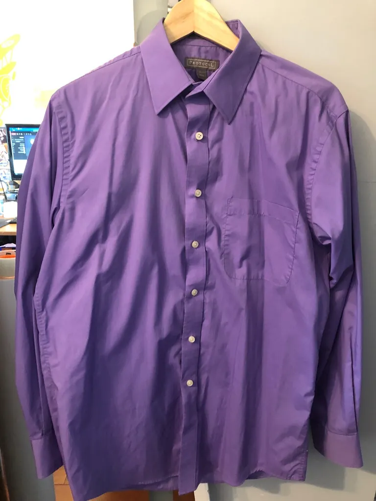 Purple Dress Shirt. Large. EUC photo 1