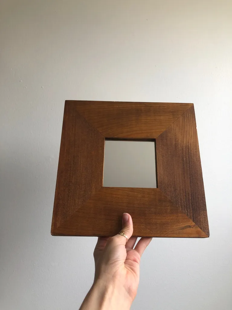 2 Small IKEA Wood Frame Mirrors photo 1