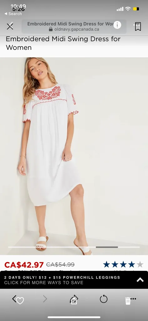 Embroidered Midi Swing Dress photo 1