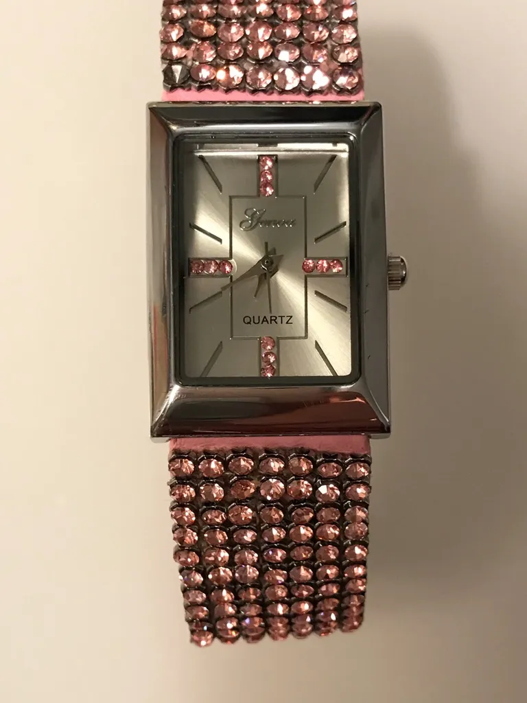 Genoa Quartz Sparkly Pink Watch photo 1