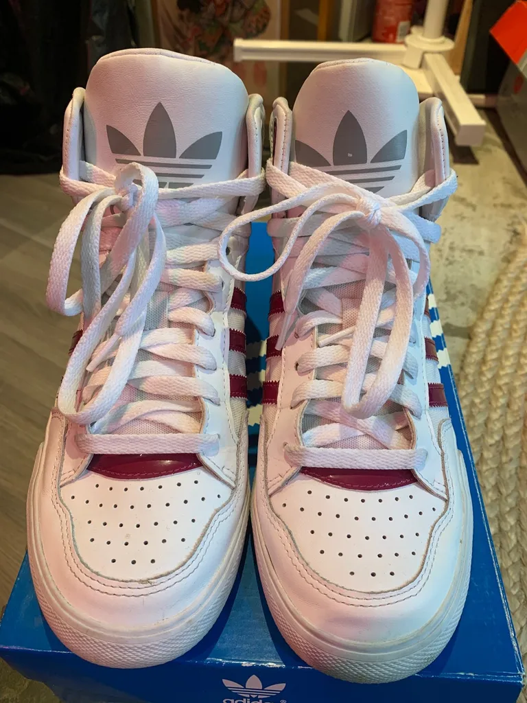 Adidas Exta w Berry High Top Sneakers Size 8 photo 1