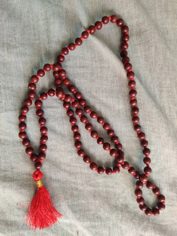 Crimson Tibetan Prayer Beads photo 1
