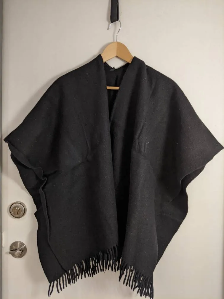 Black Felt Scarf Shawl photo 1