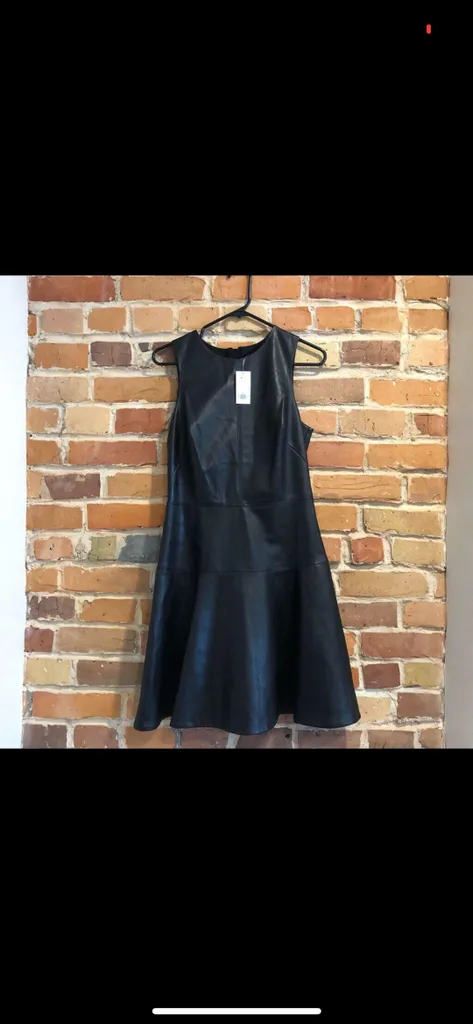 Vegan Leather A Line Dress Banana Republic Size 8 BNWT photo 1
