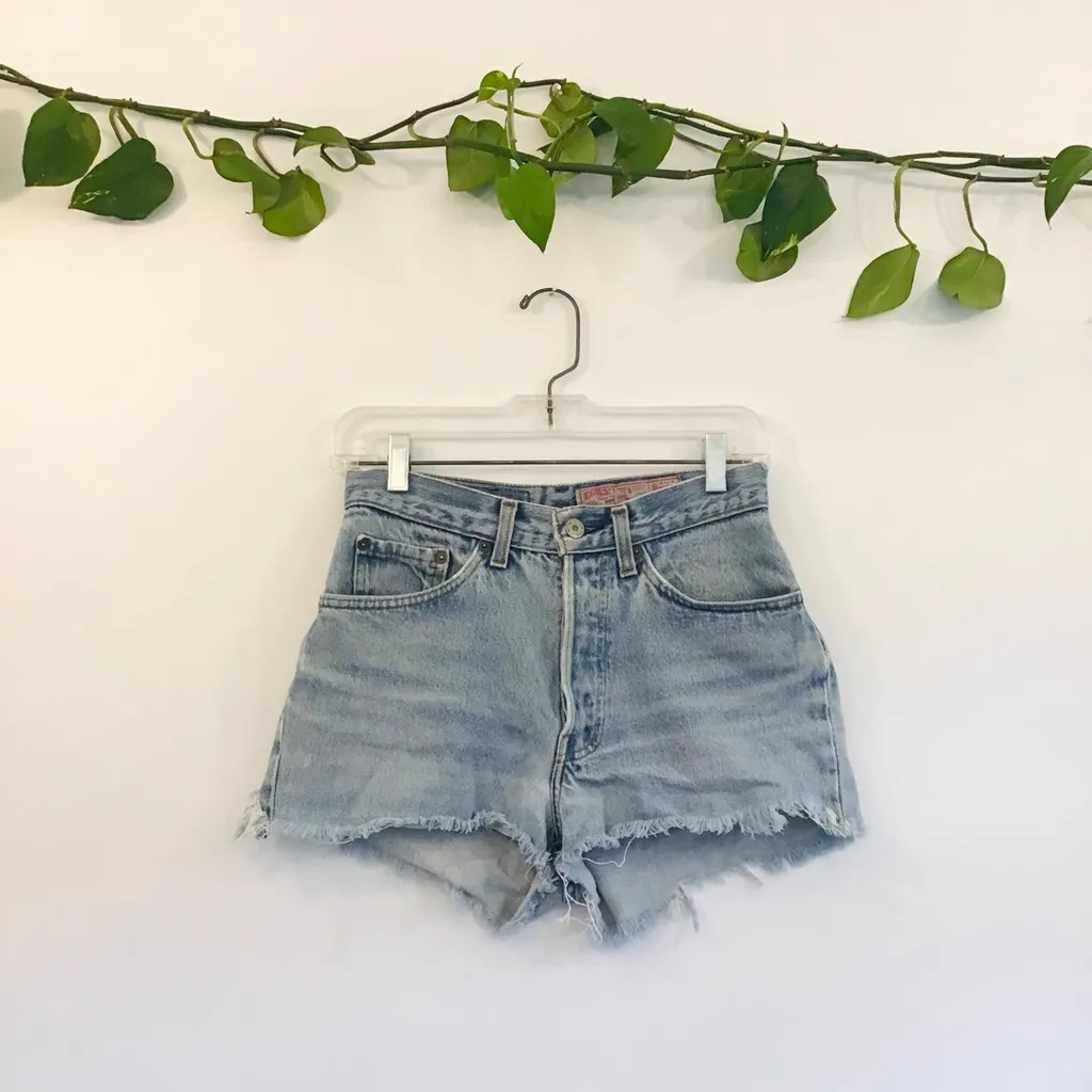 Vintage Levi High Waisted Jean Shorts photo 1