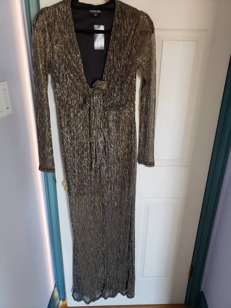 BNWT Fashion Nova Gold Dress photo 1