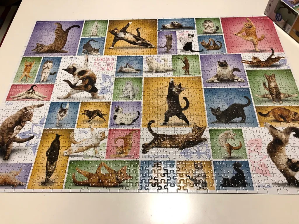 1000 Piece Yoga Cat Puzzle photo 1