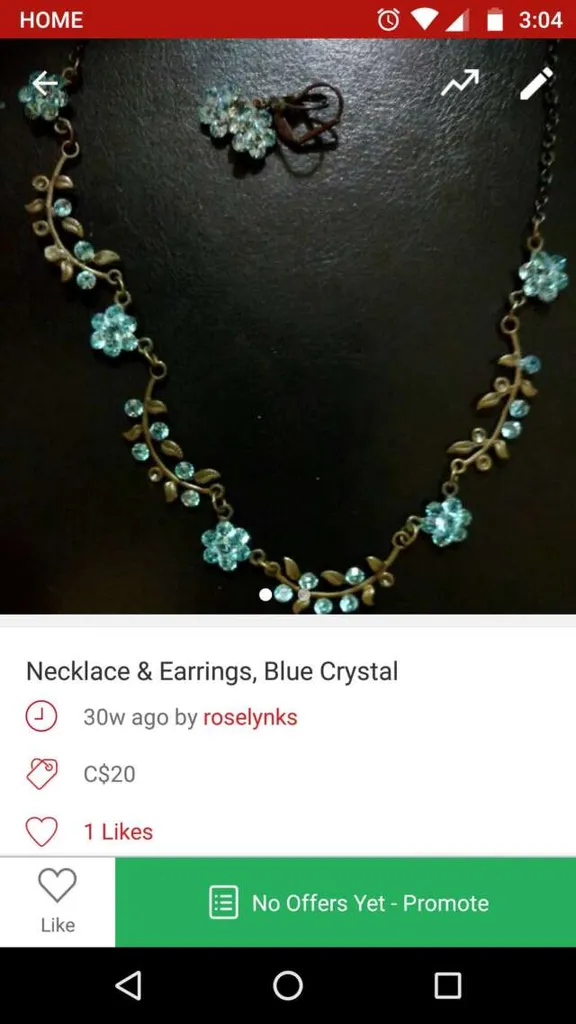 Blue Costume Jewelry, Necklace & Earrings photo 1