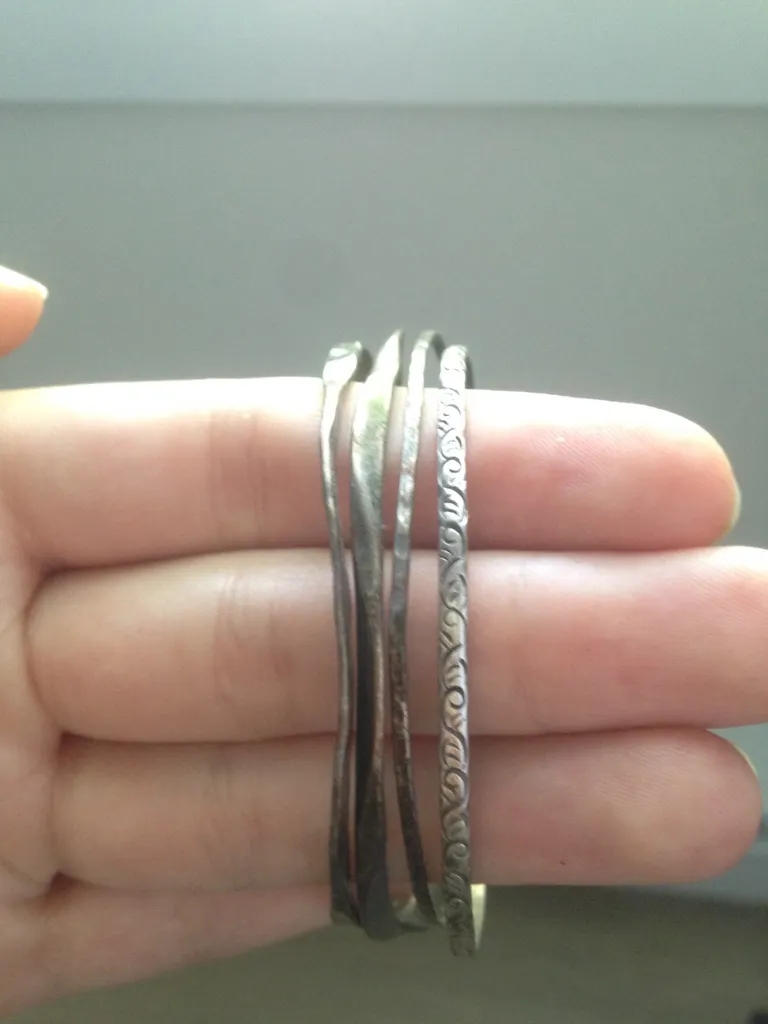 Vintage Real Silver Bangles photo 1