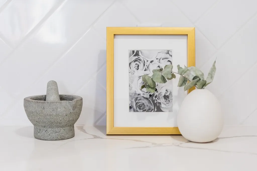 Indigo Brushed Gold Frame photo 1