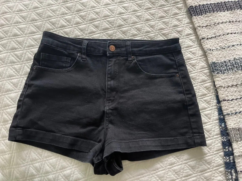 Black Denim Shorts photo 1