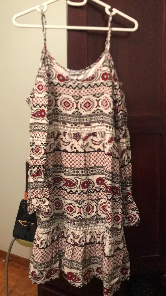 Geometric Off Shoulder Dress photo 1