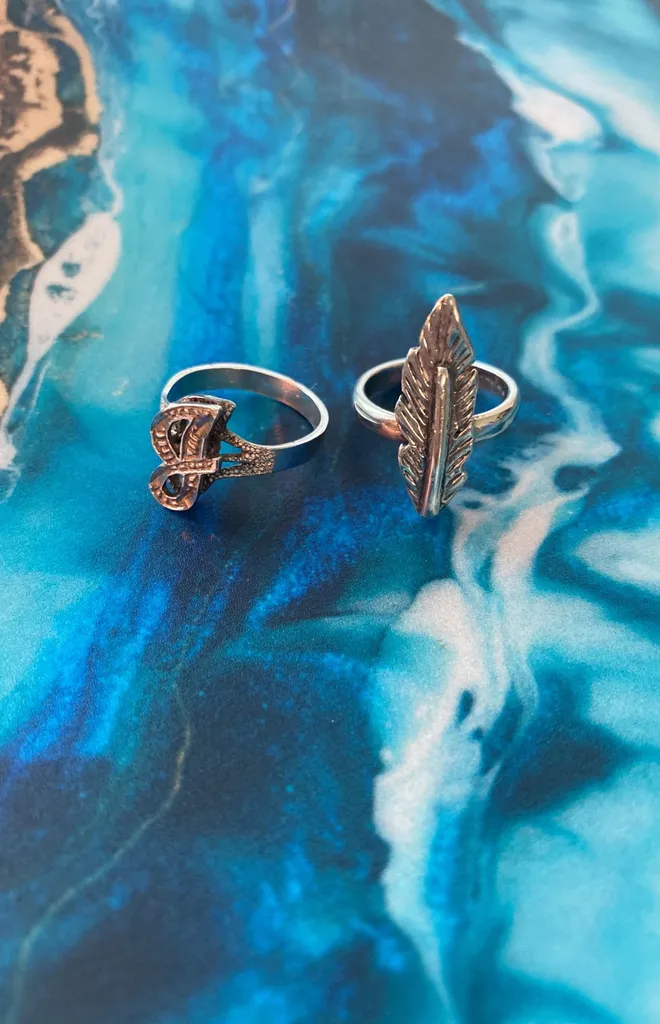 Sterling Silver Rings (Feather And j) photo 1