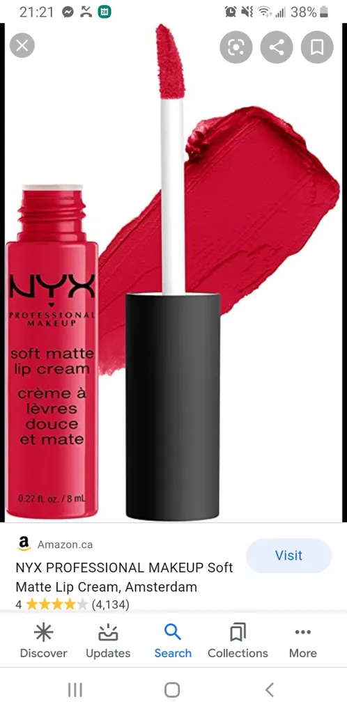 NYX Soft Matte Amsterdam Lip Cream photo 1