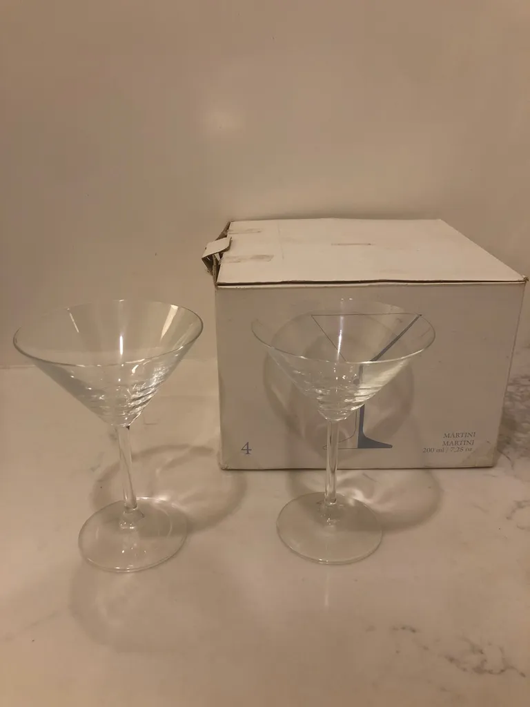 12 Rainbow Martini Glasses photo 1