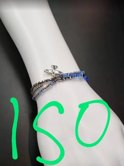 ISO plane charm silver photo 1