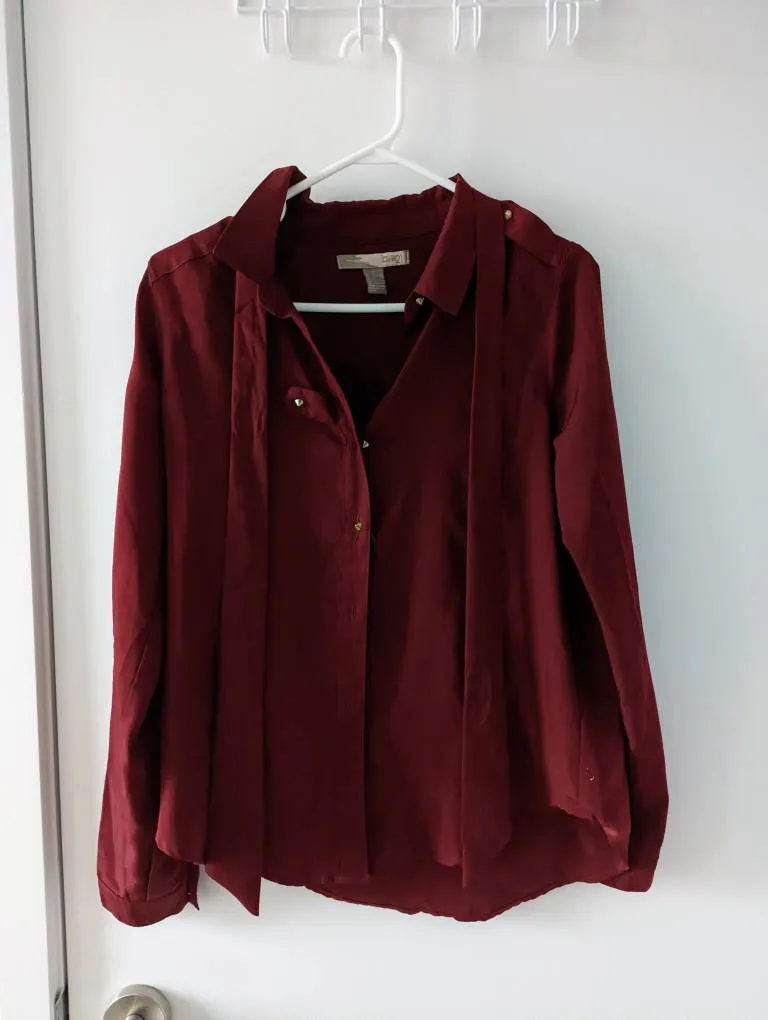 Tie-Bow Blouse - Size XS photo 1