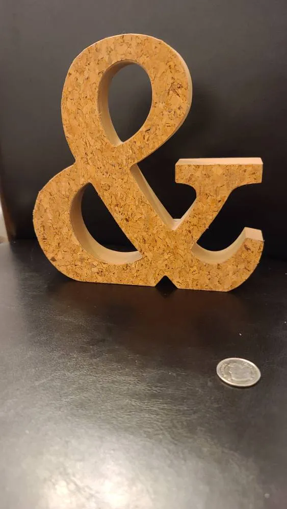 "&" Cork Board Sign photo 1
