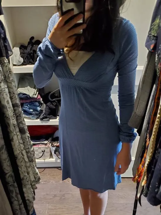 Blue Striped Dress photo 1