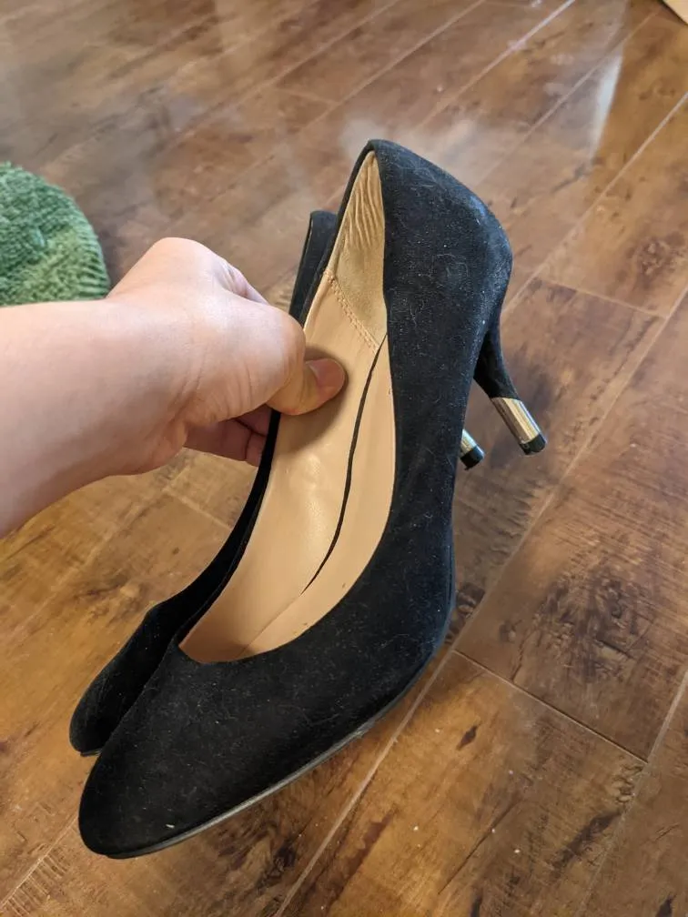 FREE WITH TRADE. Black Heels Size 6.5 photo 1