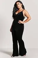Black Velvet Jumpsuit - Forever21 - Size 0X photo 1