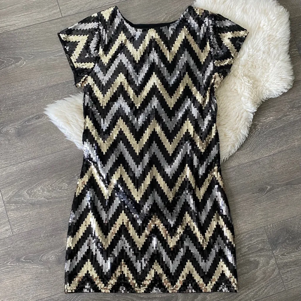 Vintage Sequin Shift Dress photo 1