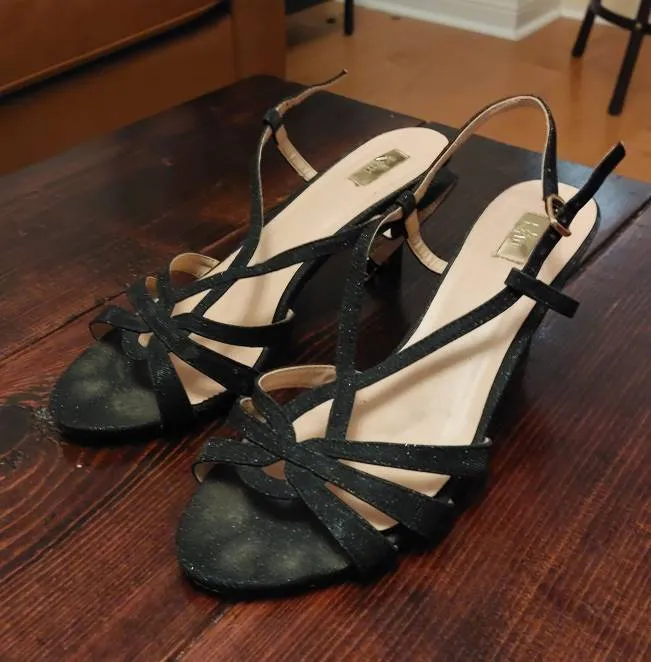 Black 2" Strappy Heels photo 1