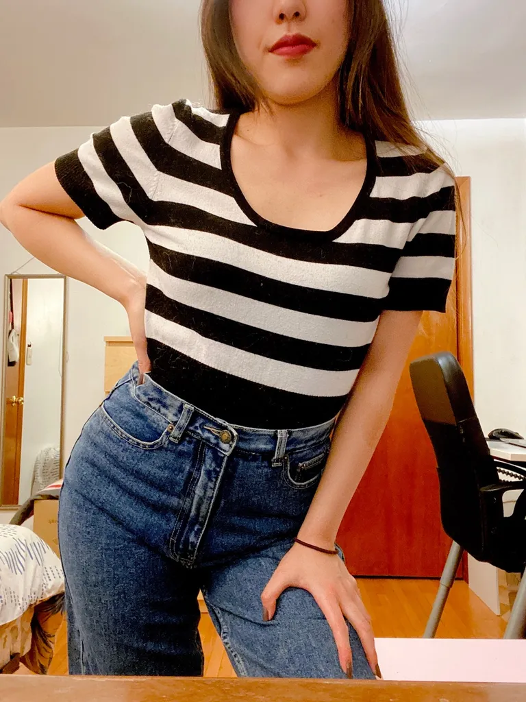 Stripe Knitted Tee Shirt photo 1
