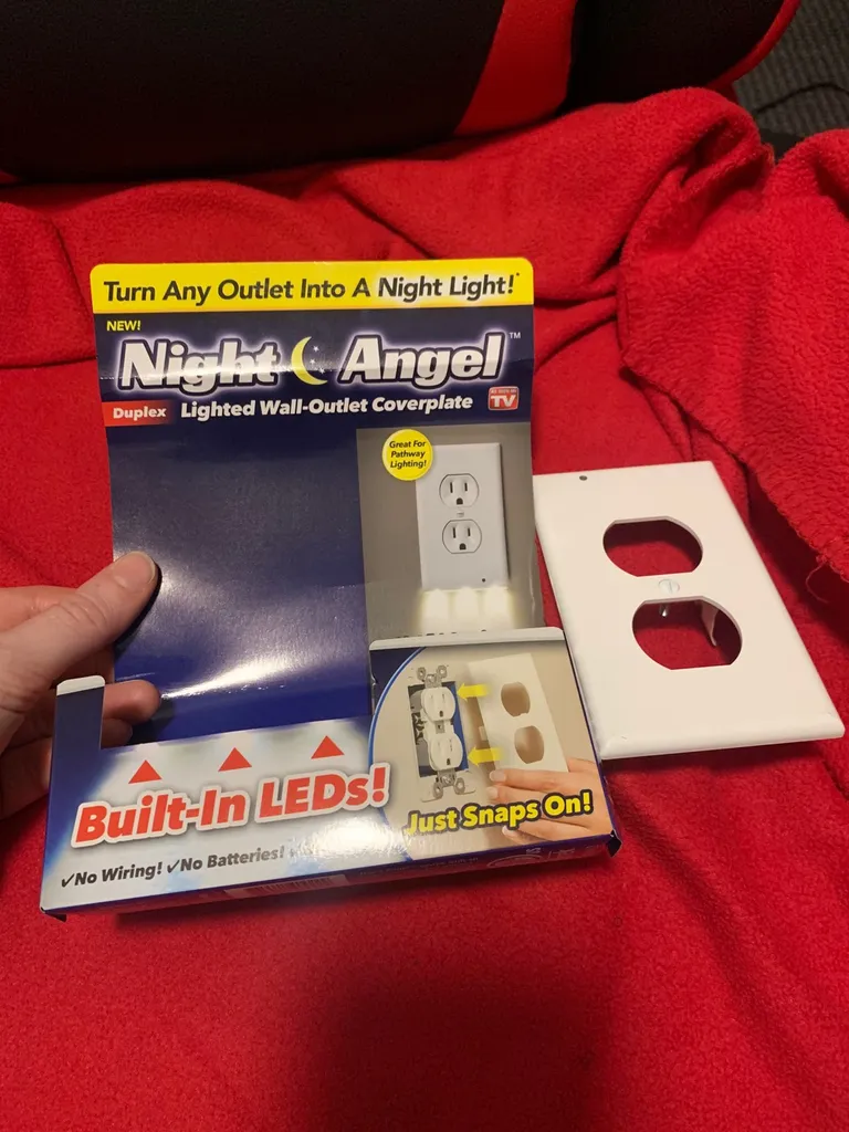 LED Lit Wall Outlet Cover plate photo 1