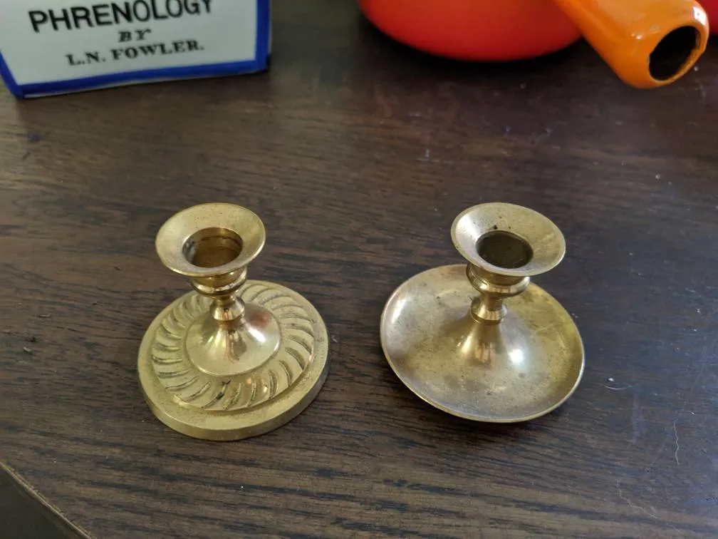 Vintage Brass Candlestick Holders photo 1