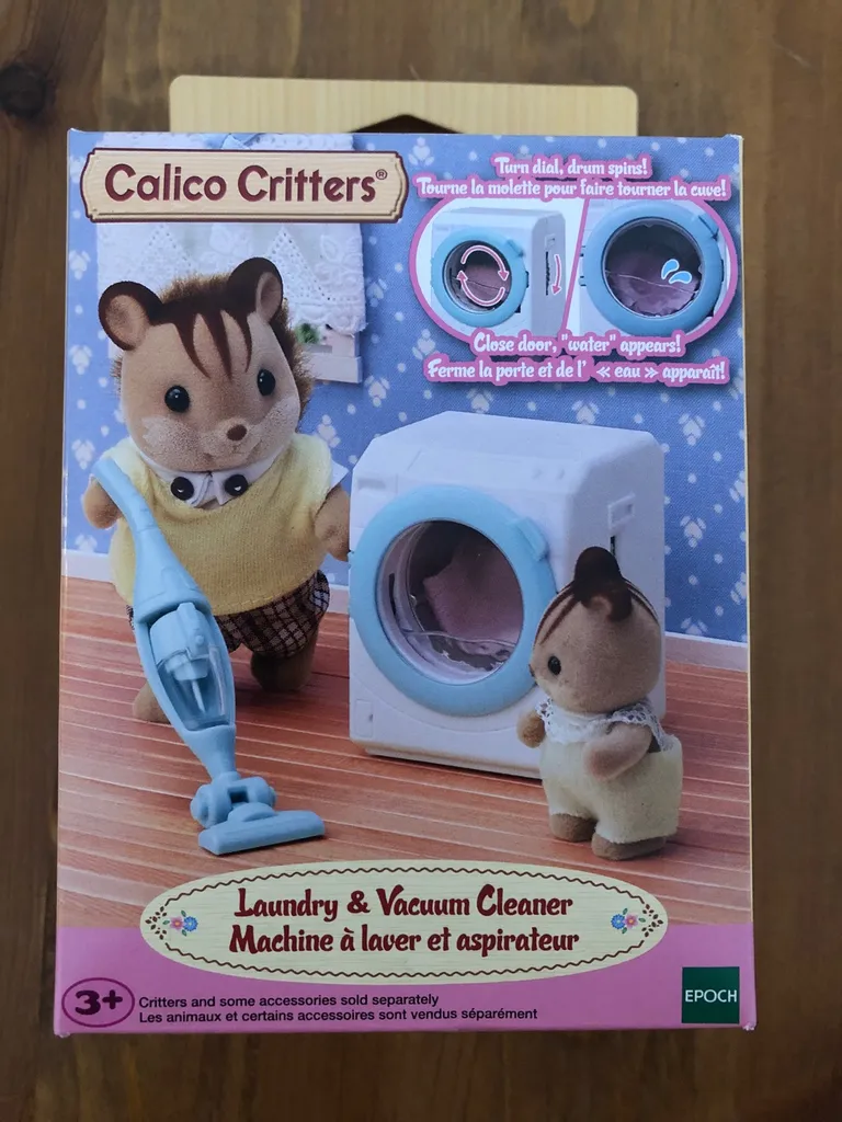 BNIB Calico Critters Laundry And Vacuum Cleaner photo 1