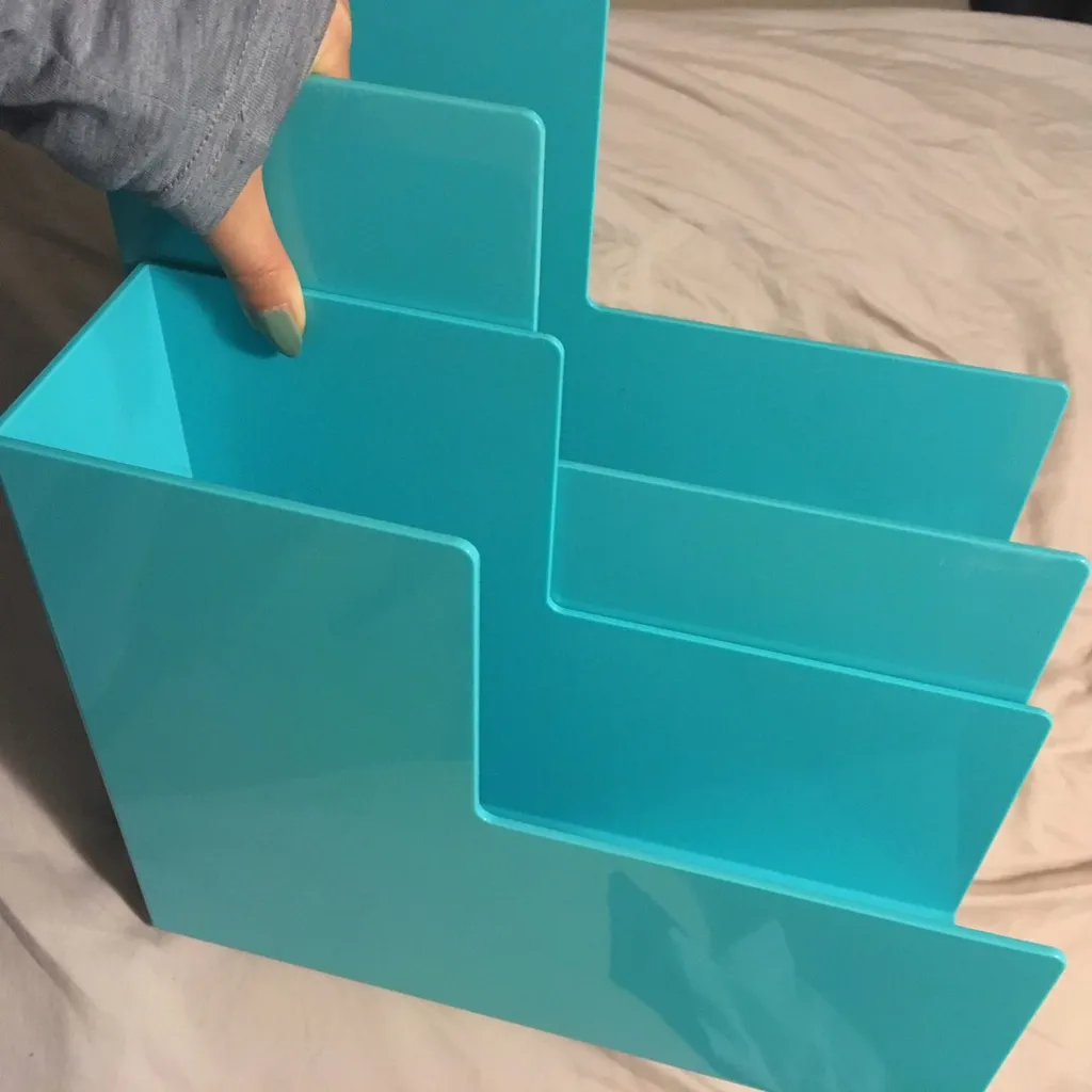 Magazine File, Filing Turquoise Rack Organizer photo 1