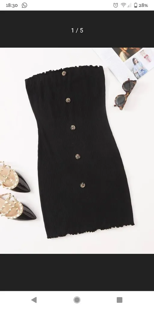 BNIP Lettuce Trim Button Front Dress - M photo 1