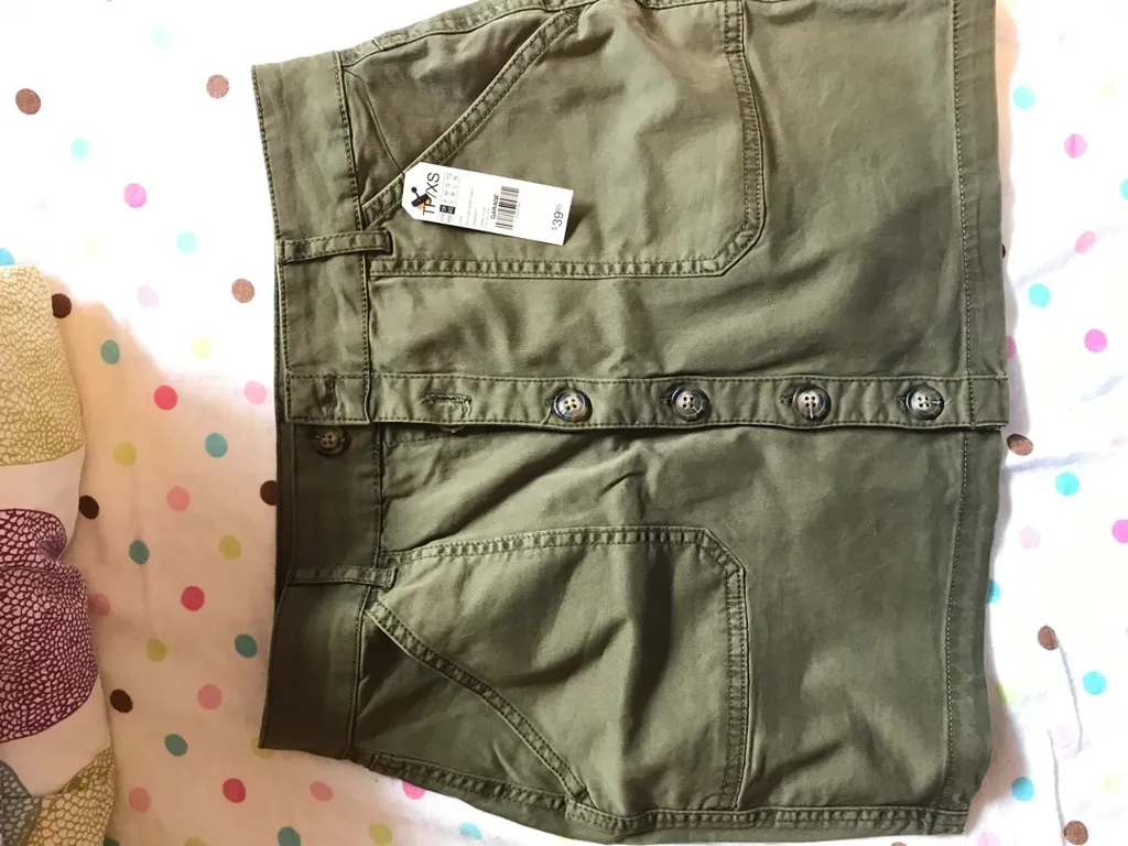 Army Green Mini Skirt photo 1