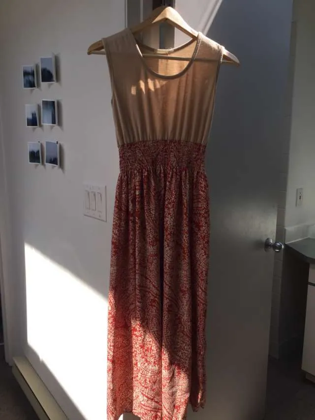 maxi printed dress photo 1