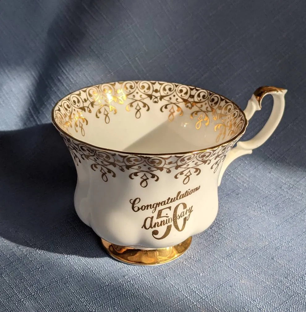 Gold Plated 50th Anniversary Mug photo 1