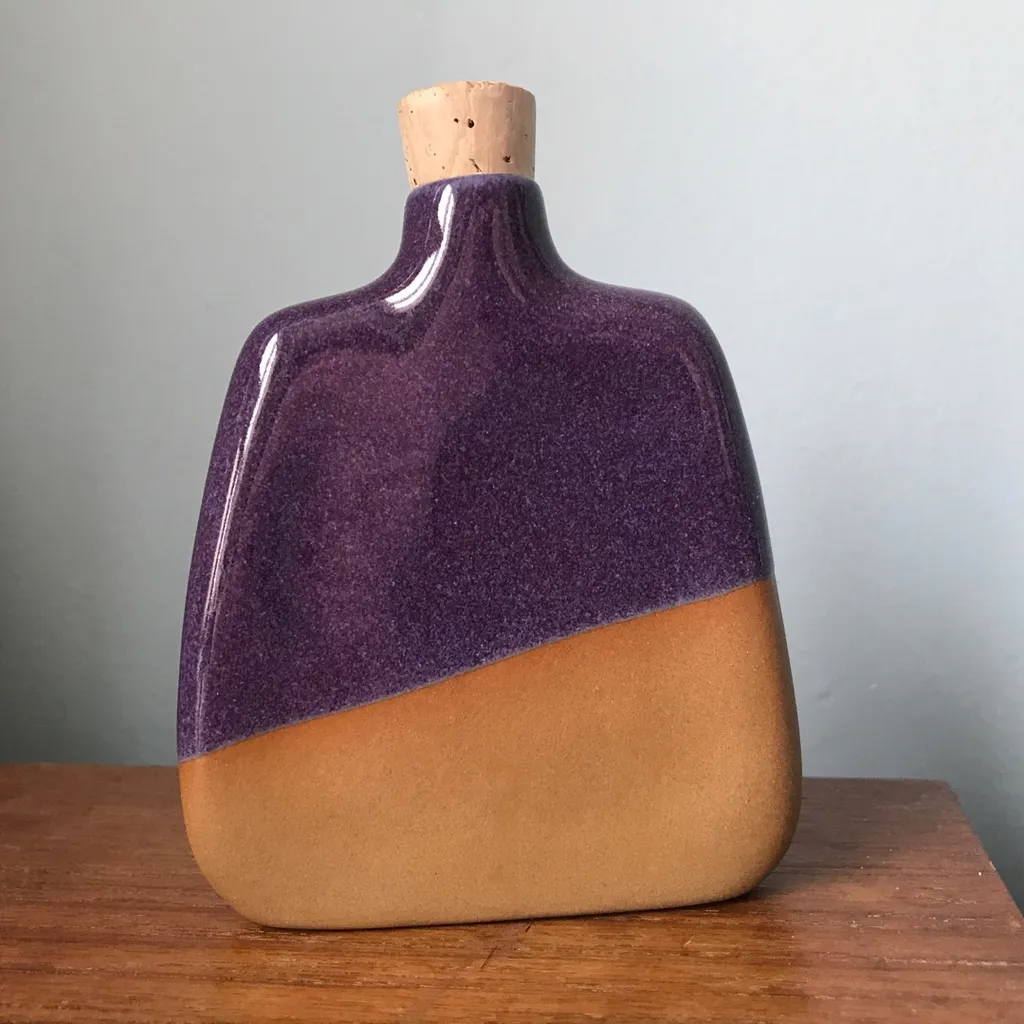 Pottery Seconds - New Handmade Flask photo 1