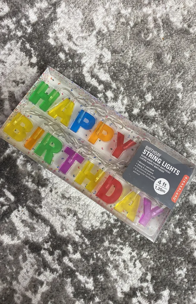 Happy Birthday string Lights With Confetti photo 1