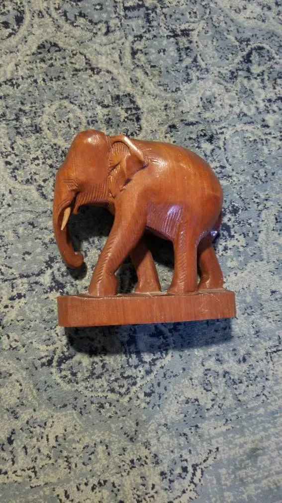 Hand Made Wooden Elephant photo 1