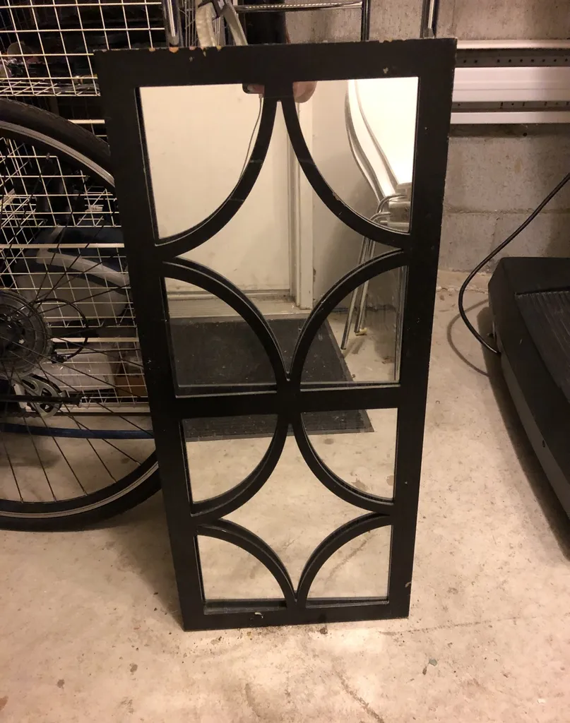 13x30 Mirror With Black Wooden Frame photo 1