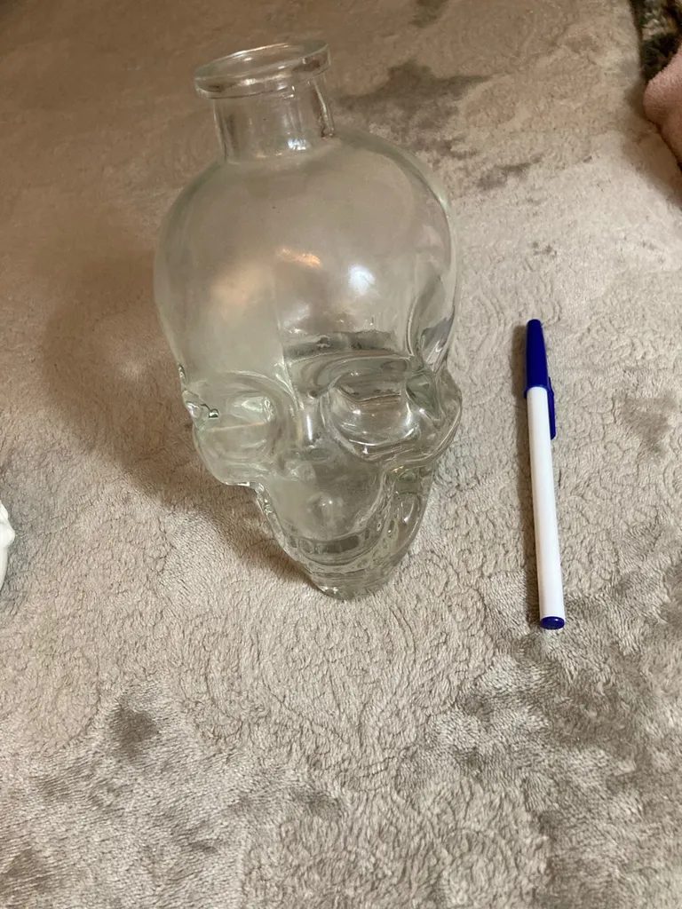 Glass Scull Bottle photo 1