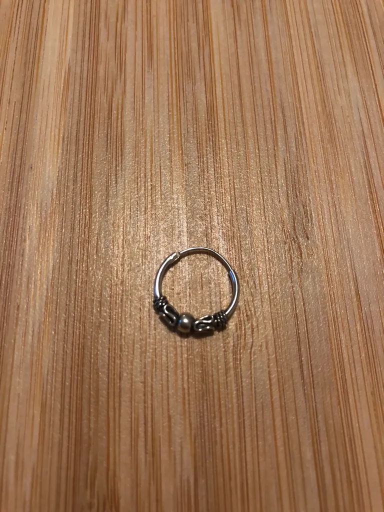 Nose/Cartilage Sterling Silver Hoop photo 1