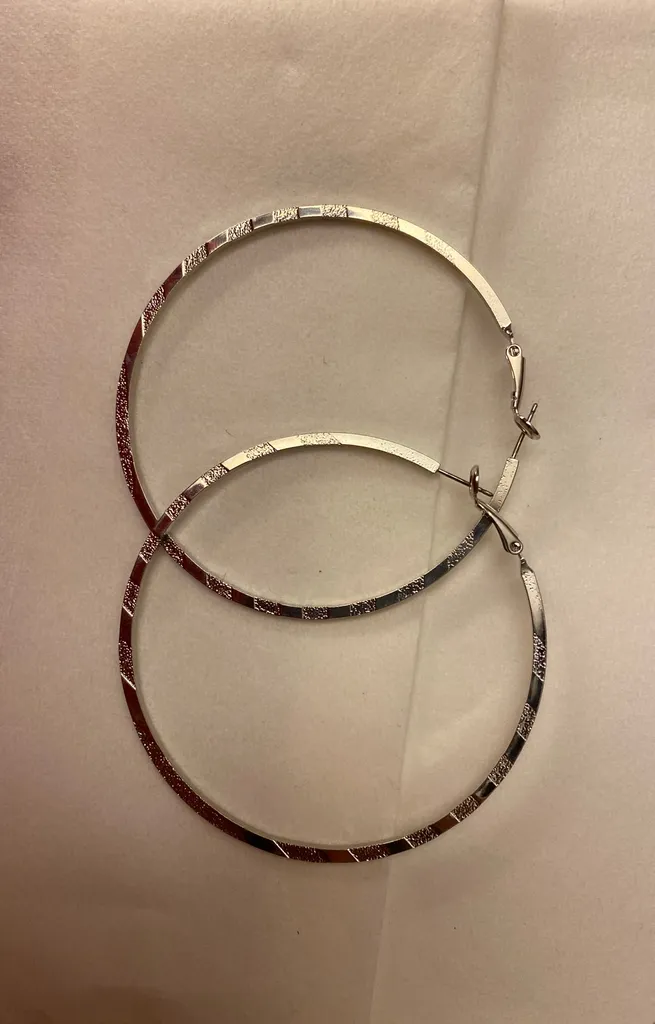 Silver Hoop Earrings photo 1