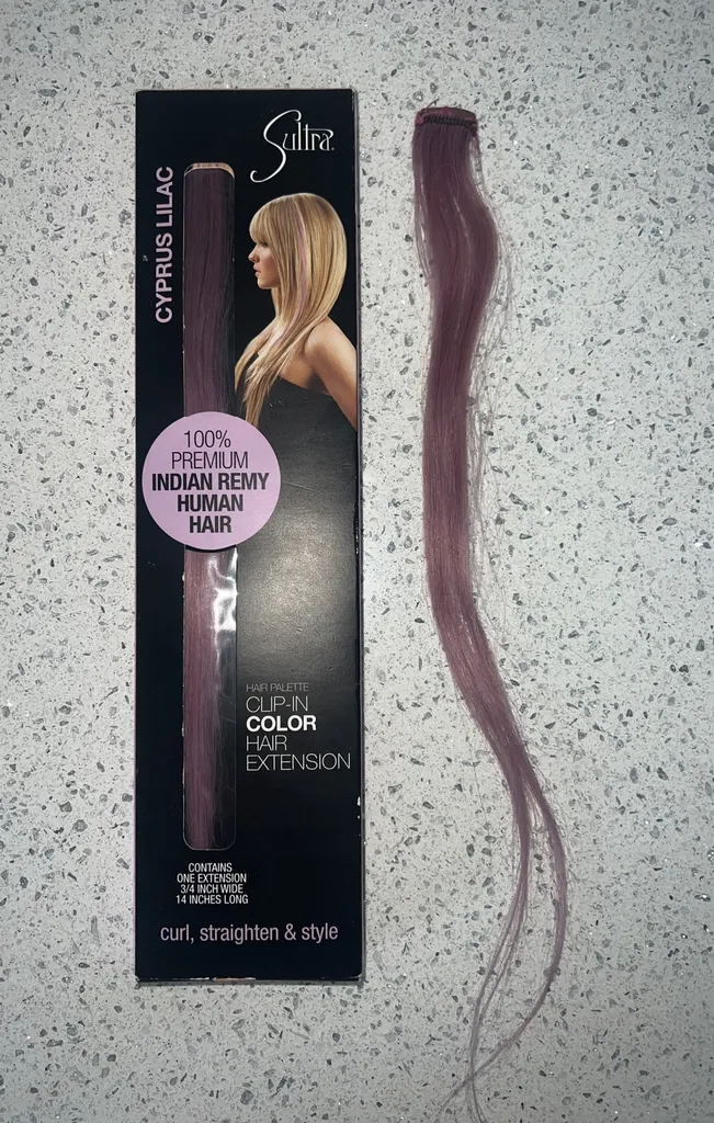 Lilac Clip-In Color Hair Extension photo 1