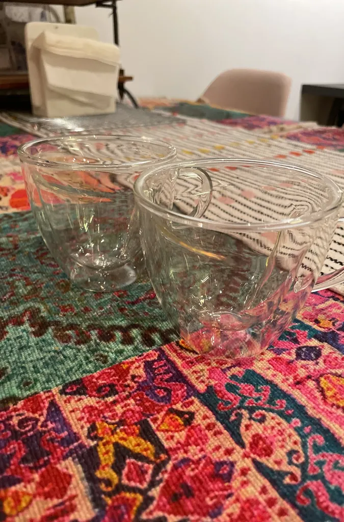 Double Rimmed Glass Mug (heart shaped) photo 1