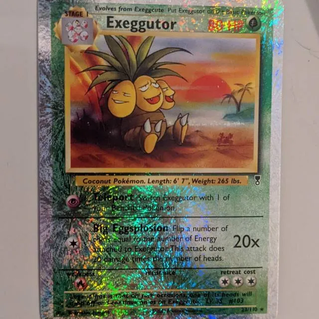 Vintage Exeggutor Pokemon Card 23/110 REVERSE HOLO photo 1