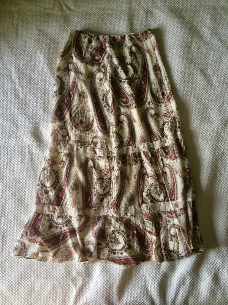Vintage Paisley Patterned Peasant Skirt photo 1