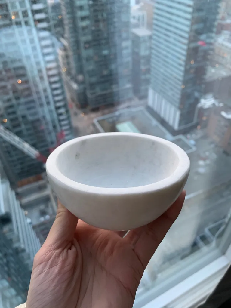 White Marble Bowl photo 1