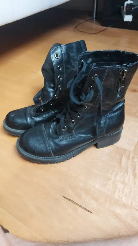 Black Combat Boots photo 1